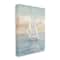 Stupell Industries Morning Sunrise Sailboat Soft Pink Contemporary Ocean Sky Canvas Wall Art
